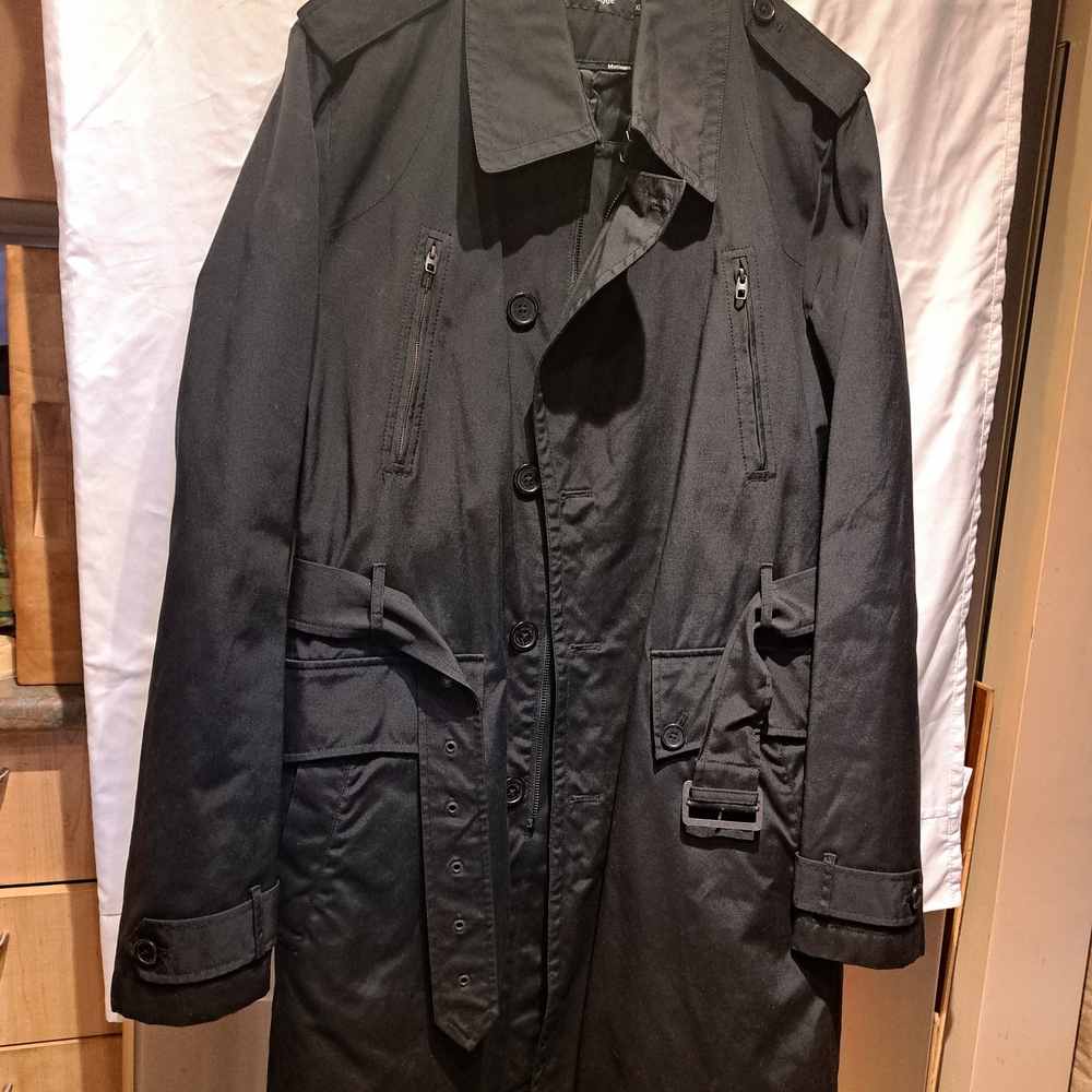 Elegant Black Trench Coat for Men